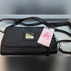 Juicy Couture NWT Black Crossbody Purse Wallet 8X5"